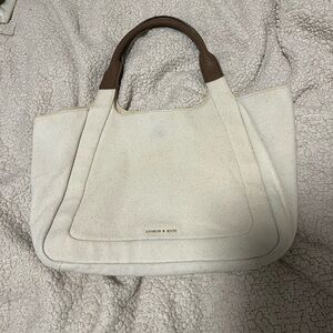 Charles & Keith canvas tote bag purse
